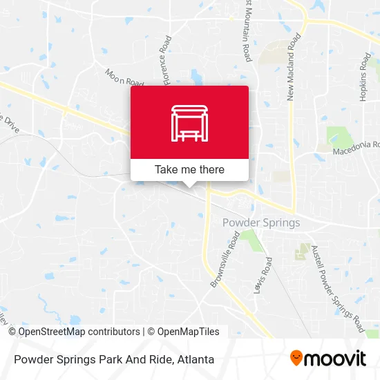 Powder Springs Park And Ride map