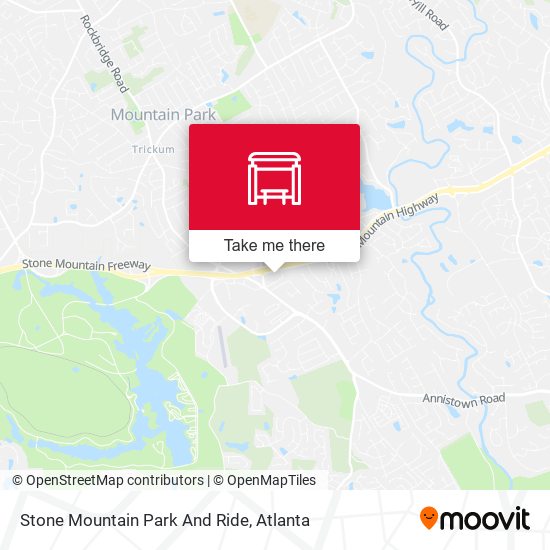 Stone Mountain Park And Ride map