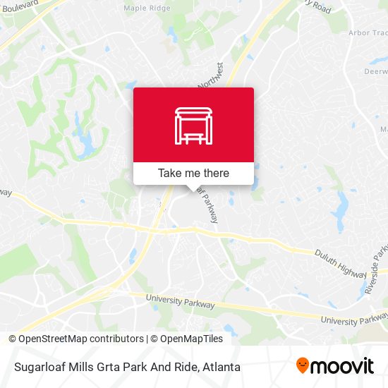 Sugarloaf Mills Grta Park And Ride map