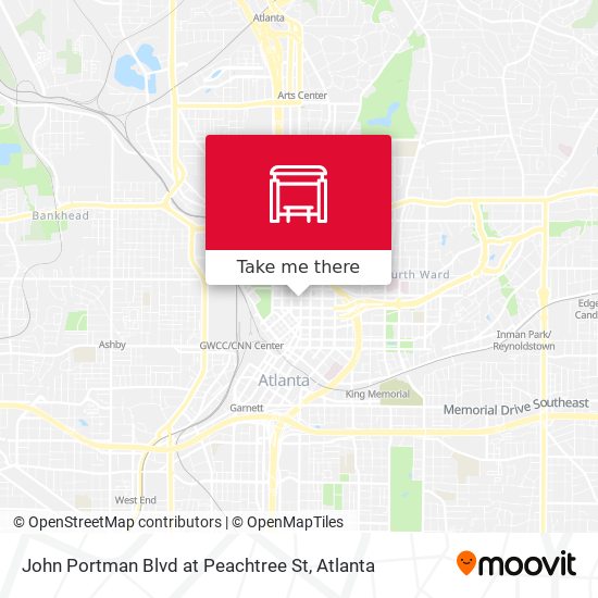 John Portman Blvd at Peachtree St map