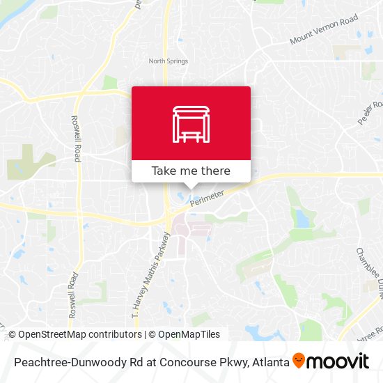 Peachtree-Dunwoody Rd at Concourse Pkwy map