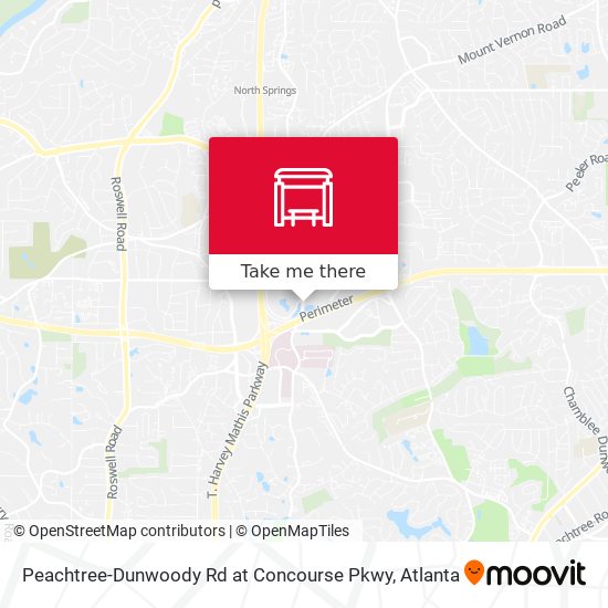 Peachtree-Dunwoody Rd at Concourse Pkwy map