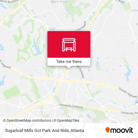 Mapa de Sugarloaf Mills Gct Park And Ride