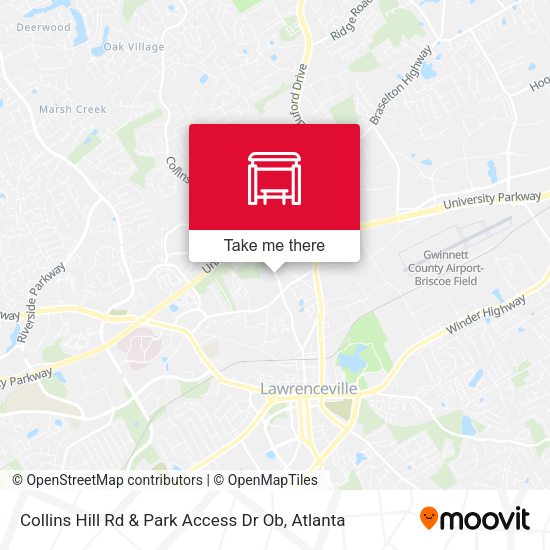Collins Hill Rd & Park Access Dr Ob map