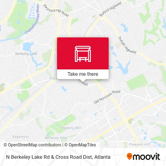 N Berkeley Lake Rd & Cross Road Dist map