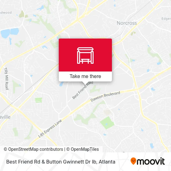 Best Friend Rd & Button Gwinnett Dr Ib map