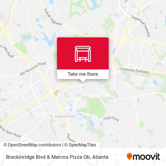 Mapa de Breckinridge Blvd & Marcos Pizza Ob