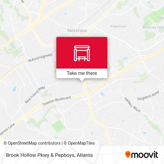 Brook Hollow Pkwy & Pepboys map