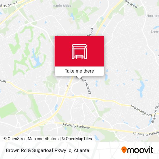 Brown Rd & Sugarloaf Pkwy Ib map