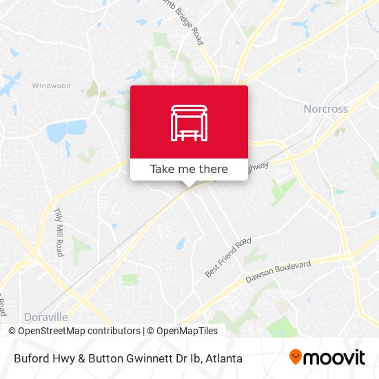 Buford Hwy & Button Gwinnett Dr Ib map