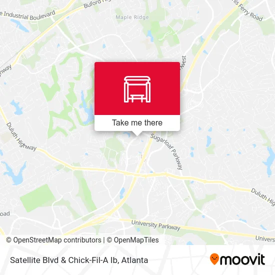 Satellite Blvd & Chick-Fil-A Ib map