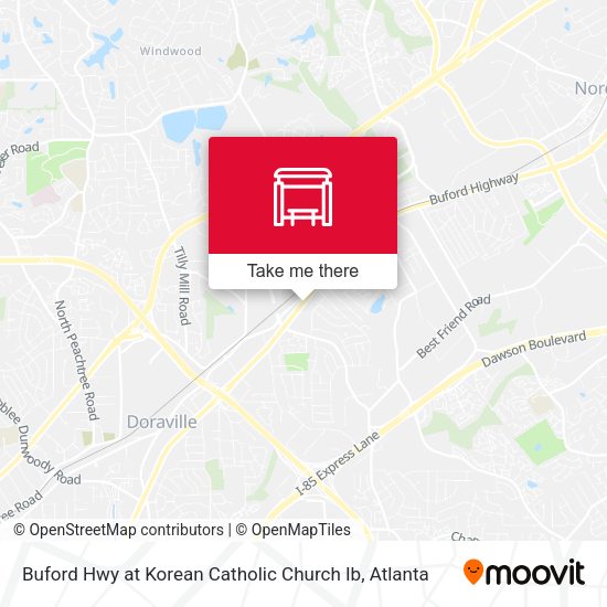 Buford Hwy at Korean Catholic Church Ib map