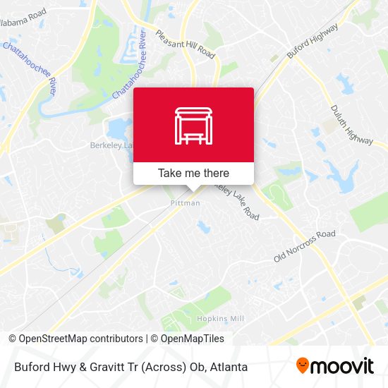 Mapa de Buford Hwy & Gravitt Tr (Across) Ob
