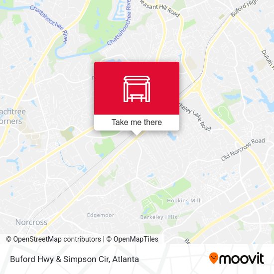 Buford Hwy & Simpson Cir map