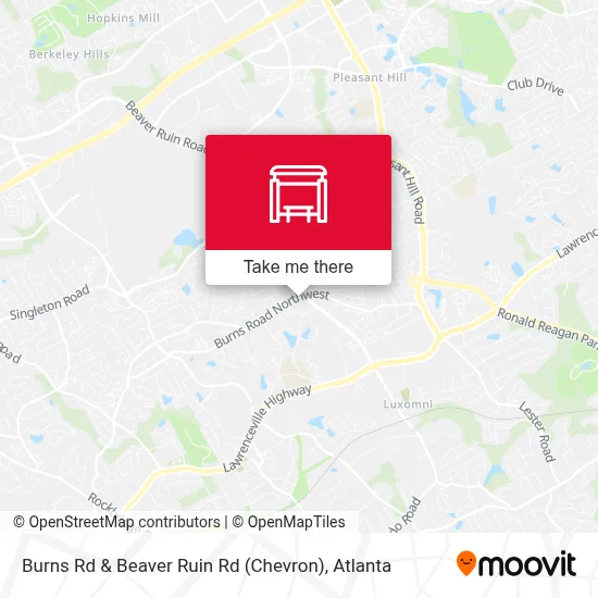 Burns Rd & Beaver Ruin Rd (Chevron) map
