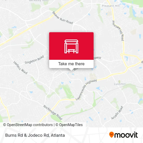 Burns Rd & Jodeco Rd map