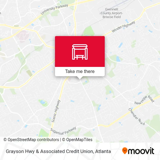 Grayson Hwy & Associated Credit Union map