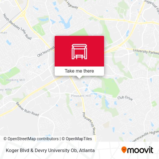 Mapa de Koger Blvd & Devry University Ob