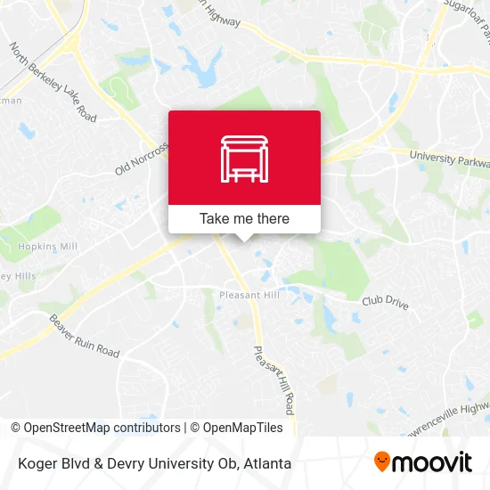 Koger Blvd & Devry University Ob map
