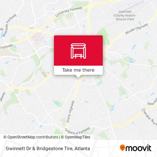 Mapa de Gwinnett Dr & Bridgestone Tire