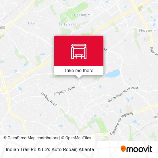 Indian Trail Rd & Le's Auto Repair map