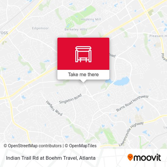Indian Trail Rd at Boehm Travel map
