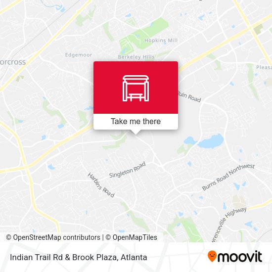 Indian Trail Rd & Brook Plaza map