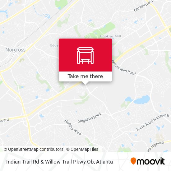 Indian Trail Rd & Willow Trail Pkwy Ob map