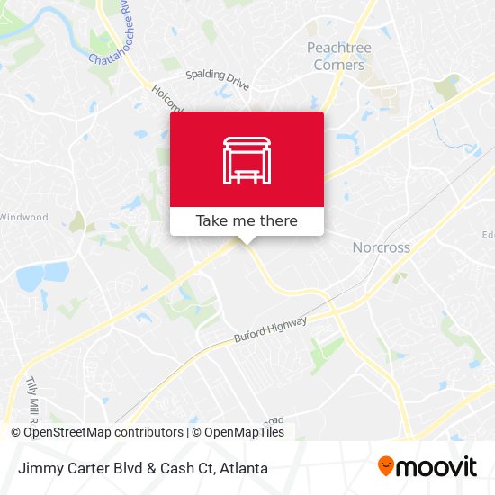 Jimmy Carter Blvd & Cash Ct map