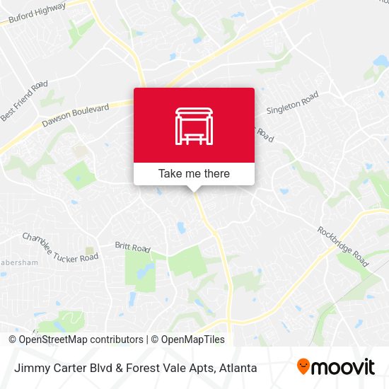 Jimmy Carter Blvd & Forest Vale Apts map