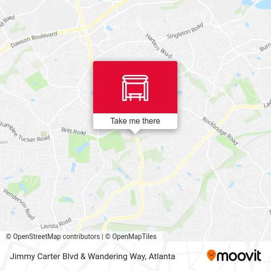 Jimmy Carter Blvd & Wandering Way map