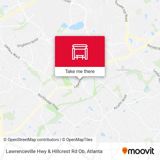 Lawrenceville Hwy & Hillcrest Rd Ob map