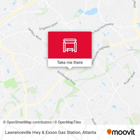 Mapa de Lawrenceville Hwy & Exxon Gas Station