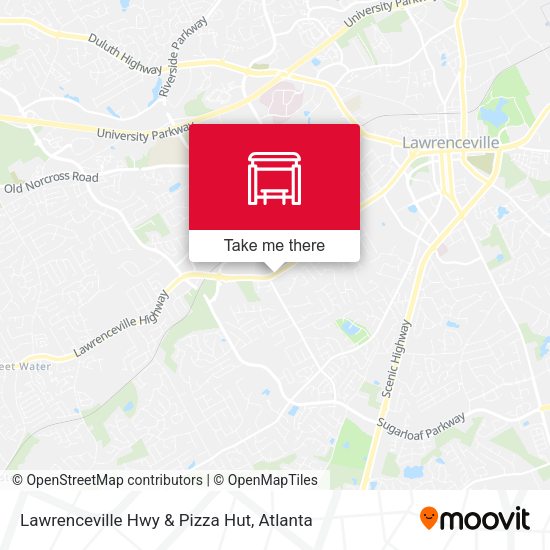 Lawrenceville Hwy & Pizza Hut map