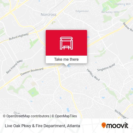 Live Oak Pkwy & Fire Department map