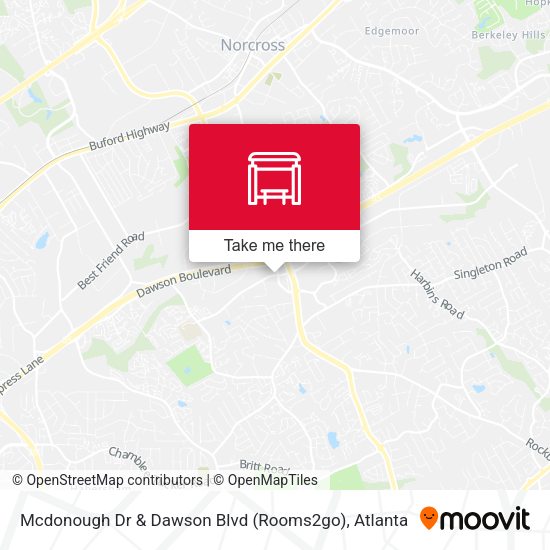 Mapa de Mcdonough Dr & Dawson Blvd (Rooms2go)