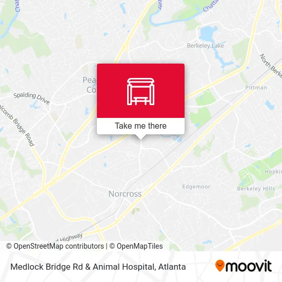 Medlock Bridge Rd & Animal Hospital map