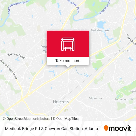 Medlock Bridge Rd & Chevron Gas Station map