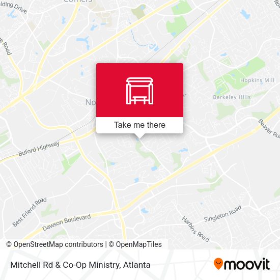 Mapa de Mitchell Rd & Co-Op Ministry
