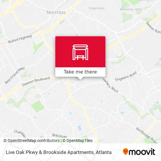 Mapa de Live Oak Pkwy & Brookside Apartments