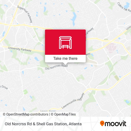 Old Norcrss Rd & Shell Gas Station map