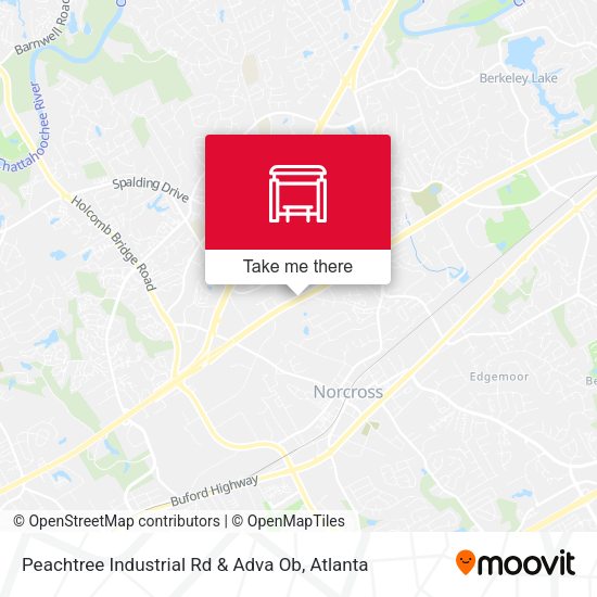 Peachtree Industrial Rd & Adva Ob map