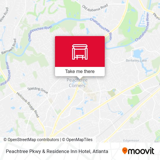 Mapa de Peachtree Pkwy & Residence Inn Hotel