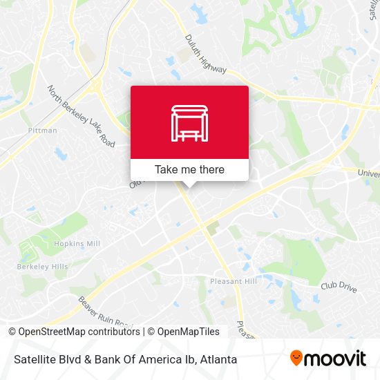 Satellite Blvd & Bank Of America Ib map
