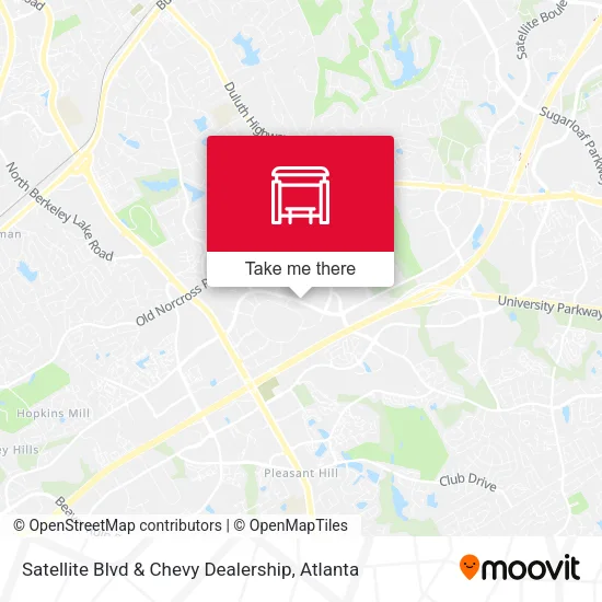 Satellite Blvd & Chevy Dealership map