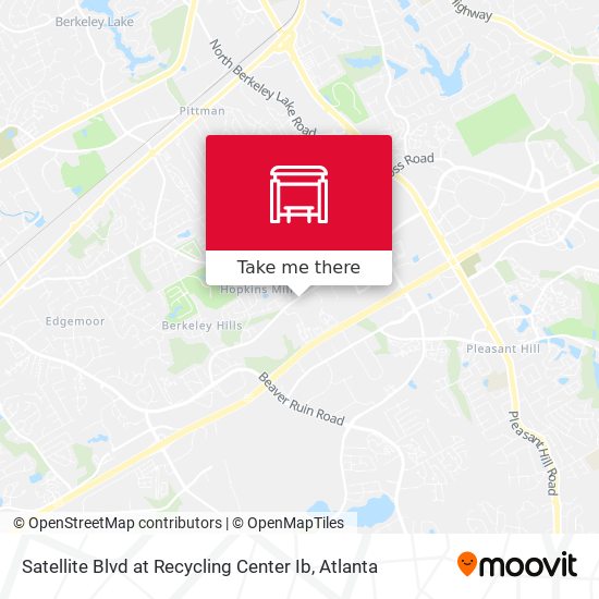 Satellite Blvd at Recycling Center Ib map