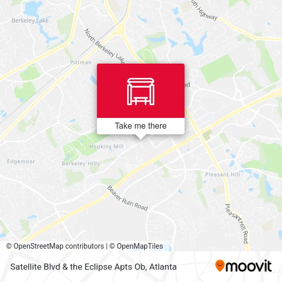 Satellite Blvd & the Eclipse Apts Ob map