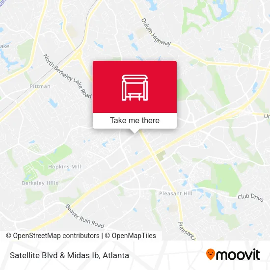 Satellite Blvd & Midas Ib map