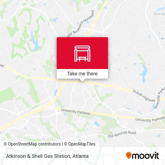 Atkinson & Shell Gas Station map