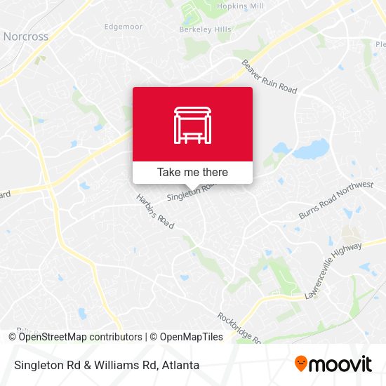 Singleton Rd & Williams Rd map